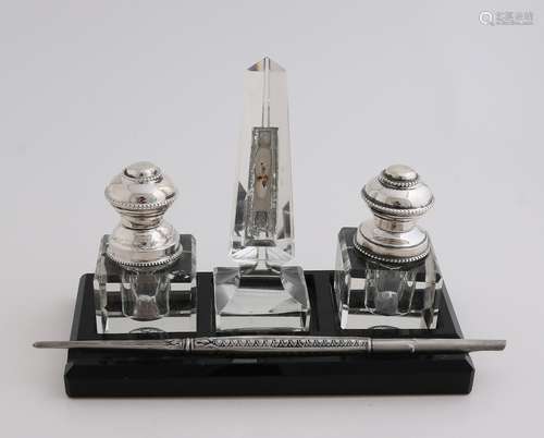 Inkstand with silver