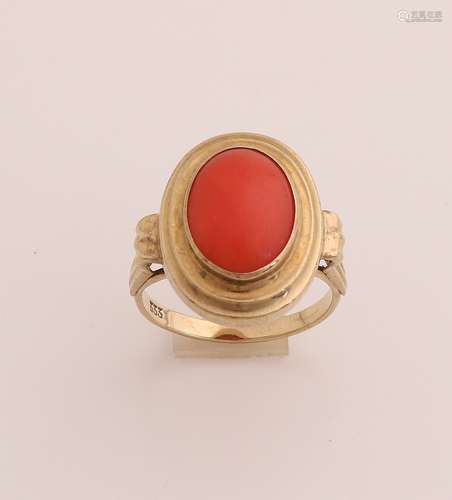 Ring with red coral