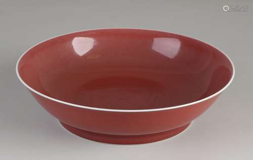 Chinese red-glazed plate