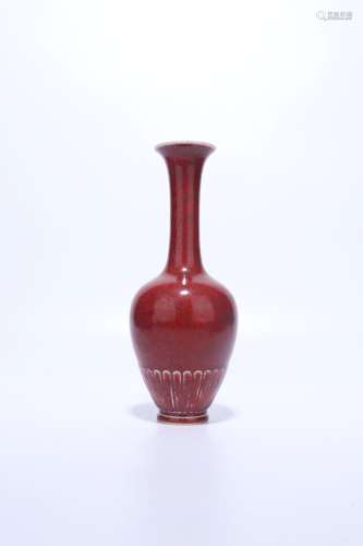 chinese sacrificial-red glazed porcelain vase