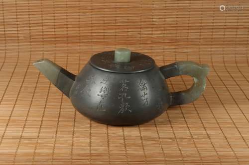 chinese tin teapot