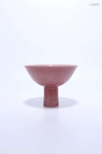 chinese underglaze red porcelain stem-bowl