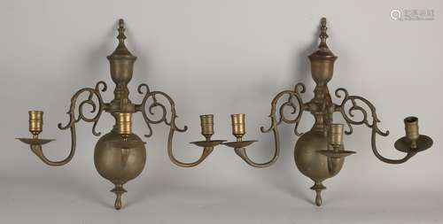 2 Bronze wall sconces