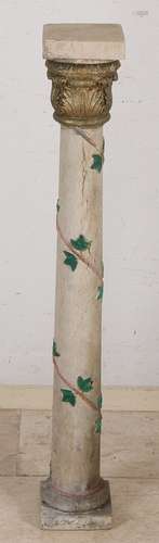 Antique 18th century sandstone column, H 97 cm.