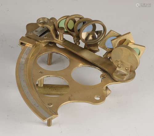 Brass sextant (for marine use)