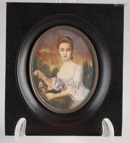 Antique miniature portrait