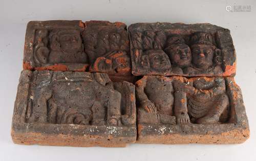 Four-pass Asian relief stones