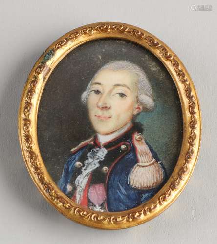 Antique miniature portrait