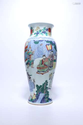 chinese blue and white wucai porcelain meiping