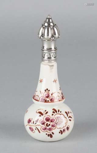 Perfume bottle with silver