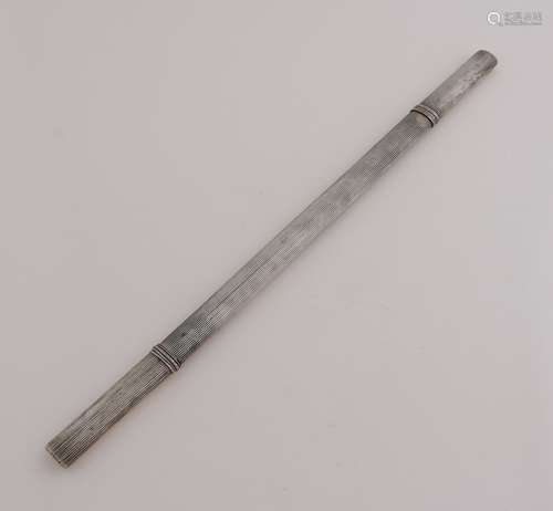 Antique silver knitting needle holder