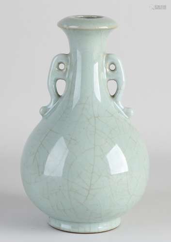 Chinese celadon vase, H 21 cm.