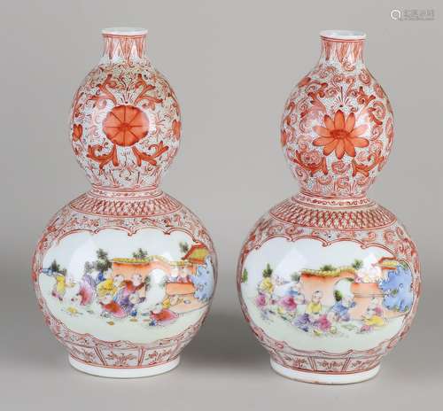 2 Antique Chinese knob vases