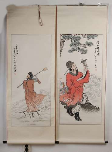 Two Chinese scroll paintings