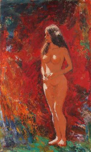 Unclear. signed, Female nude