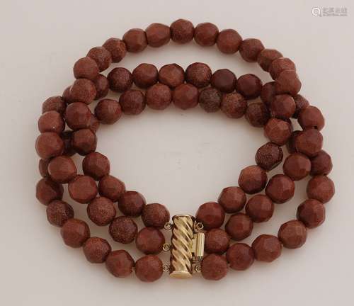 Goldstone bracelet