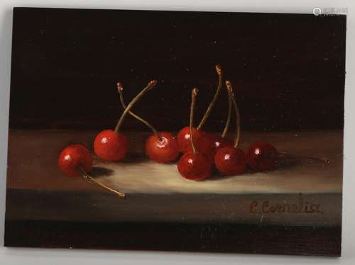 C. Cornelisz, Still life with cherries