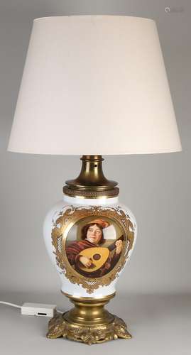 French porcelain table lamp