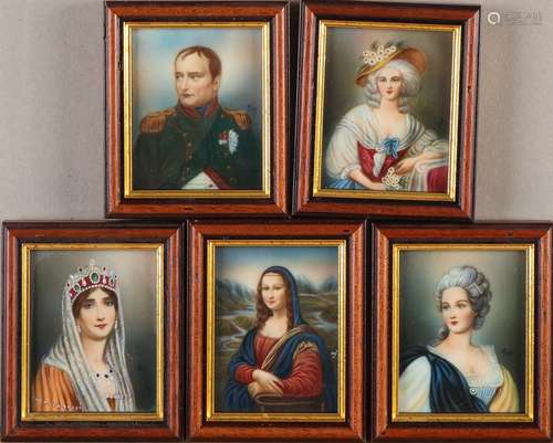 5x Miniature paintings, Various