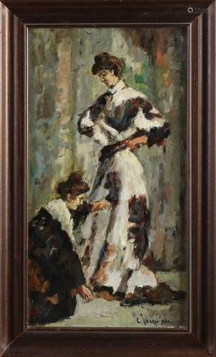 L. Jaarlinde, Lady at a dressmaker