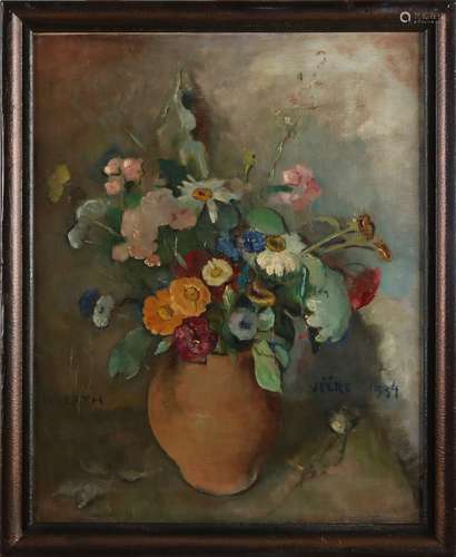 M. Göth, Vase with flowers