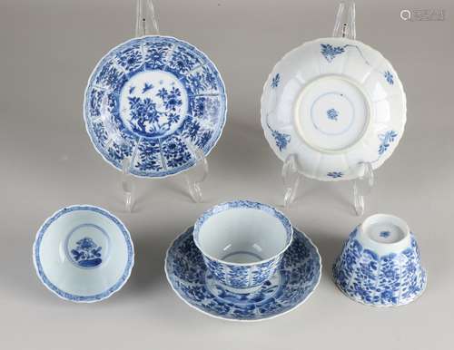 3 Chinese Kang Xi cups + saucers