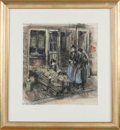 GJ Staller, Women at market stall