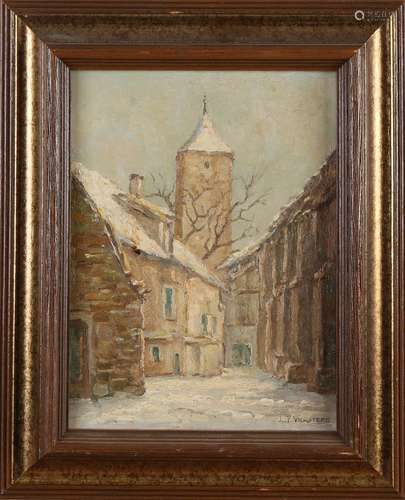 LP Versteeg, winter village view Rothenburg