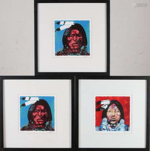 3x Aspen Hagen, Indian portraits