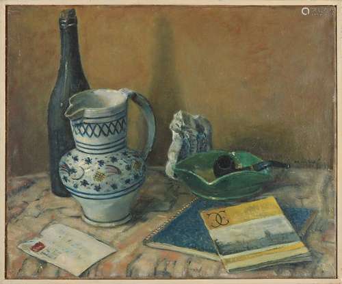 Anton van der Vet, Still life with a Delft jug