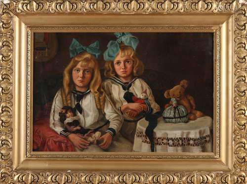 Friedrich Frotzel, German girls with toys