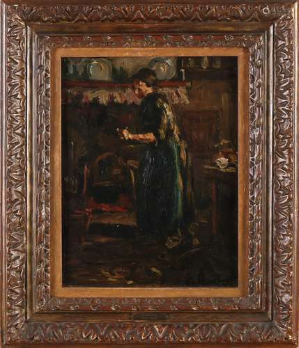 Anna Kerling, Peasant woman in interior