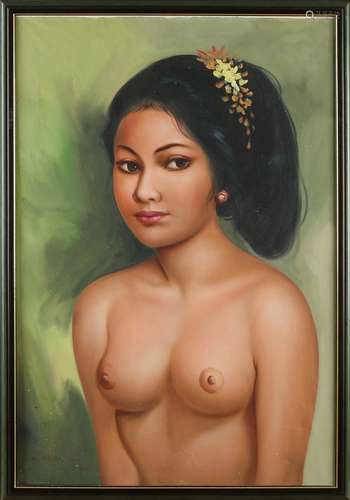 Unclear. sig., oriental naked lady