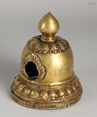 Stupa with inscription (Tibet)