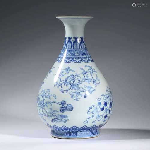 A CHINESE PORCELAIN PEACHES AND WHITE CHILD YUHUCHUNPING