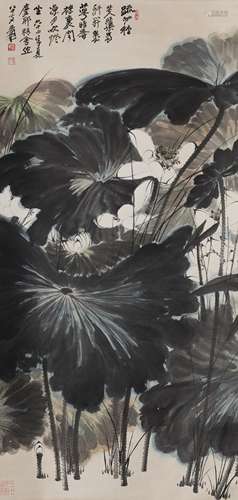 ZHANG DAQIAN (ATTRIBUTED TO, 1899-1983), LOTUS