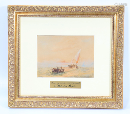 Richard Malcolm Lloyd Watercolor Returning to Port