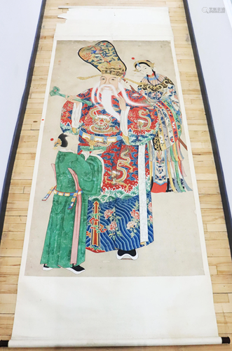 Chinese Daoist Immortals Hanging Scroll