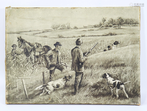 Edmund Henry Osthaus Grisaille Mixed Hunting Print