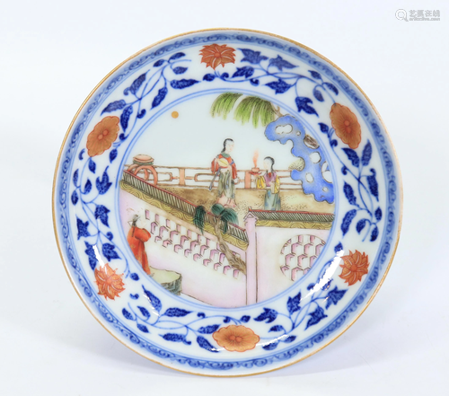 Chinese Fencai Porcelain Small Plate