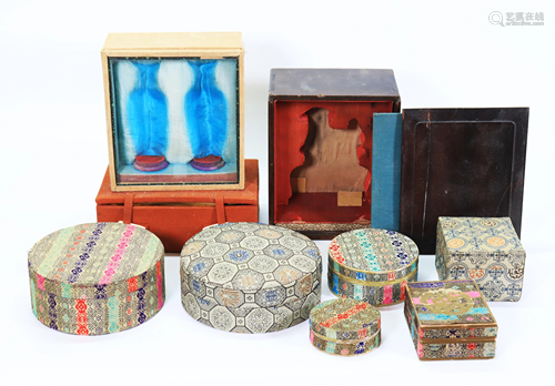 9 Vintage Chinese Storage Boxes