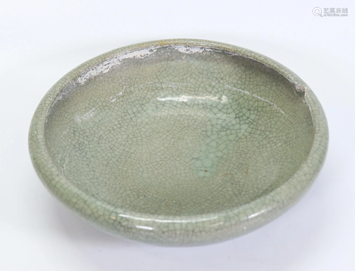 Chinese Gray Guanyao Crackle Glaze Porcelain Bowl