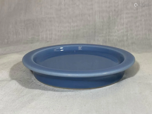 Chinese Sky Blue Dish with Mark