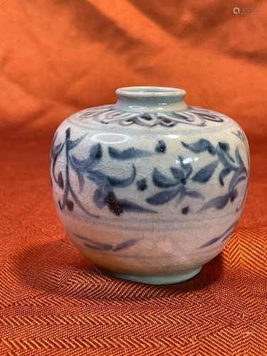 Chinese Ming Blue White Porcelain Small Jar