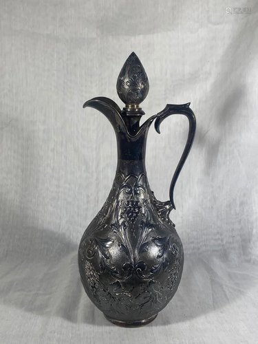 Amercan Sterling Silver Ewer with Fancy DÃ©cor