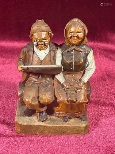 Anri Wood Carving - Grandpa and Grandma