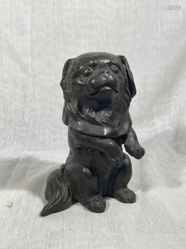 Japanese Meiji Bronze Dog