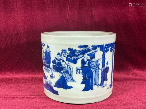 Chinese Blue White Porcelain Brushpot