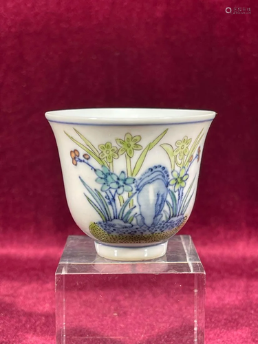 Chinese Porcelain Cup with Doucai