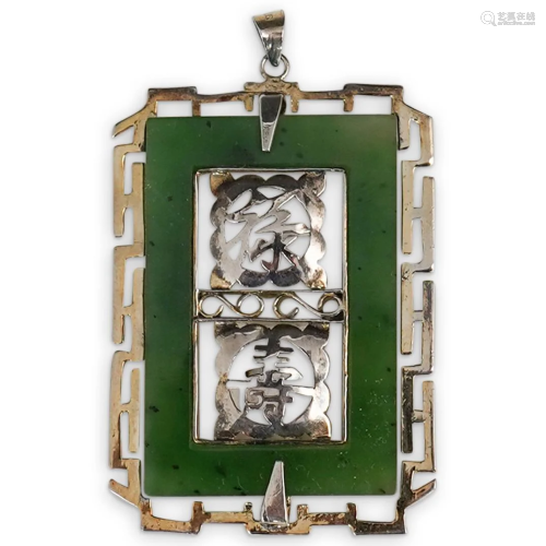 Chinese Sterling Character Pendant